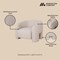 Manhattan Comfort 3-Piece Modern Sylvia Tweed  Sofa, Accent Pillows and 2 Accent Chairs in Gold Dust 3-SFAC1770-GD - alternate 8